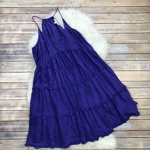 Rebecca Taylor Silk Halter Ruffle Dress